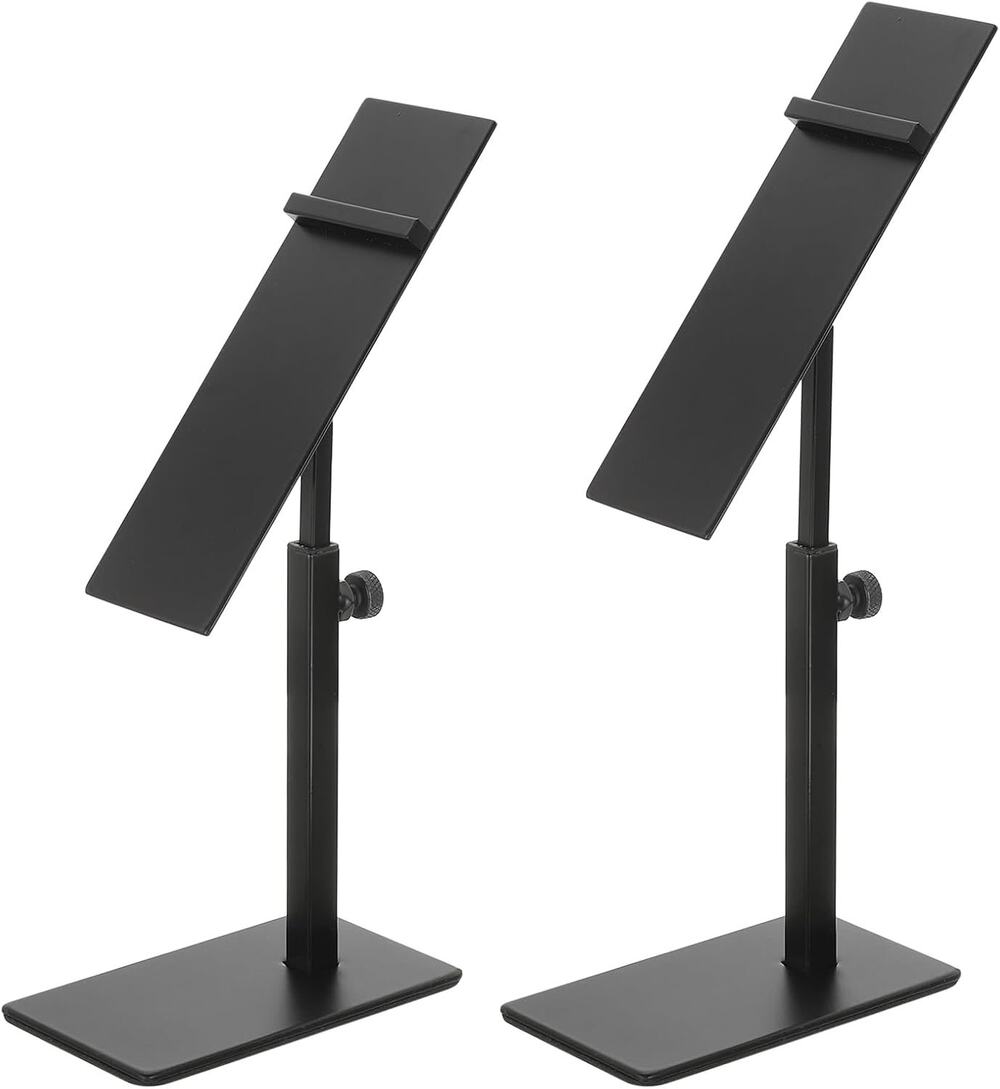 Uxcell 2 Pack Adjustable Height Shoe Risers Metal CountertopShoeRackHolder-Black
